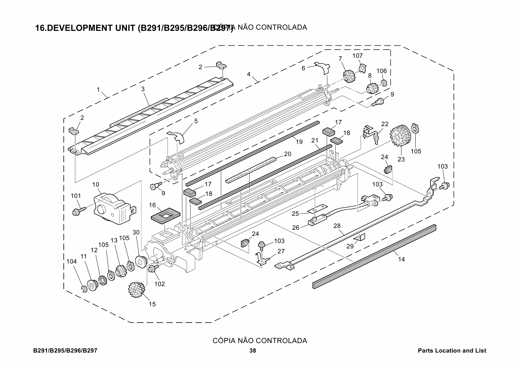 RICOH Aficio MP-3500g 4500g 3500 4500 B291 B295 B296 B297 Parts Catalog-3